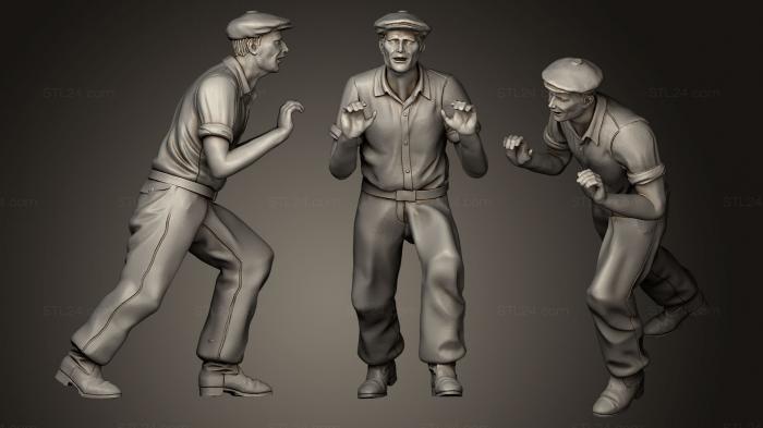 Figurines of people (workers 6, STKH_0160) 3D models for cnc